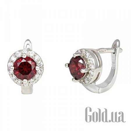 Серьги Серебряные серьги с куб. циркониями