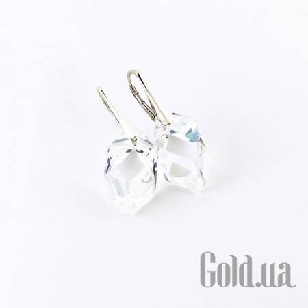 Серьги Серебряные серьги с кристаллами Swarovski