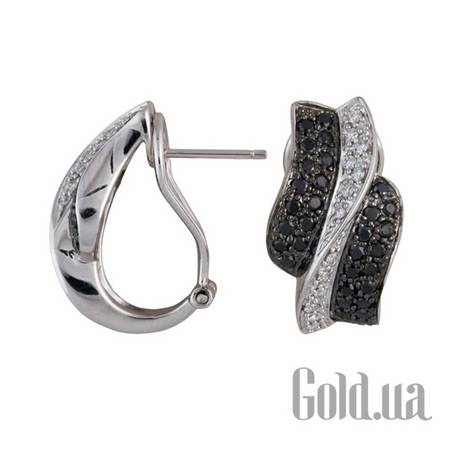 Серьги Золотые серьги с бриллиантами