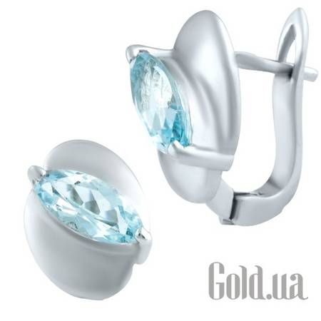 Серьги Серебряные серьги с топазами