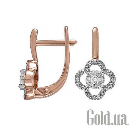 Серьги Золотые серьги с бриллиантами