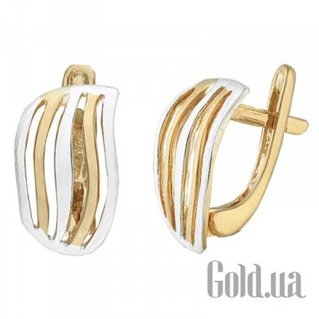 Серьги Серебряные серьги в позолоте