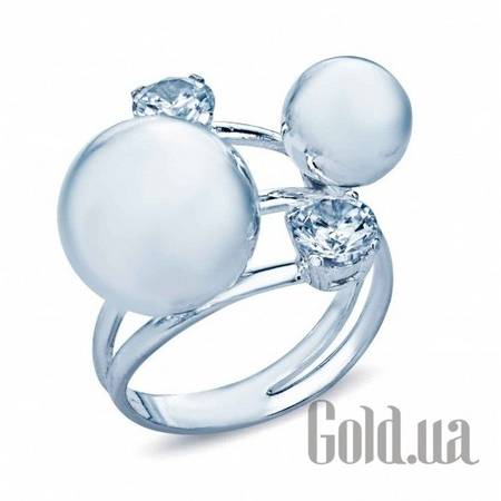 Женские кольца Женское серебряное кольцо с куб. циркониями, 16