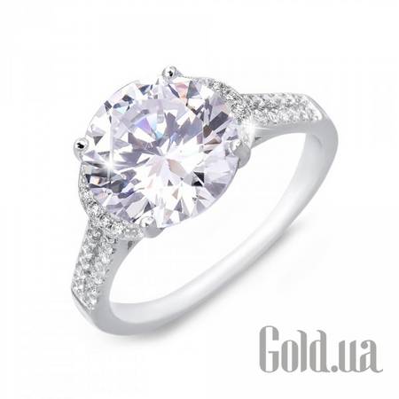 Кольцо Серебряное кольцо с куб. циркониями, 17