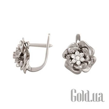 Серьги Золотые серьги с бриллиантами