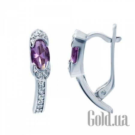 Серьги Серебряные серьги с куб. циркониями
