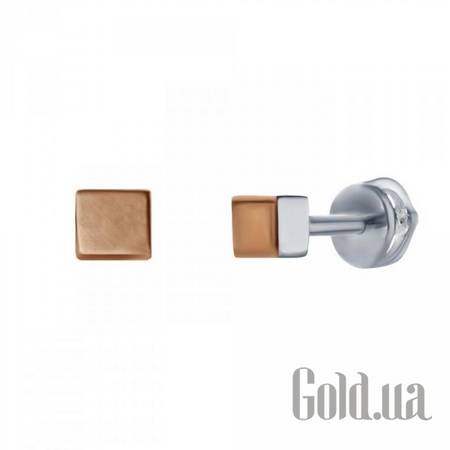 Серьги-гвоздики Серебряные серьги в позолоте