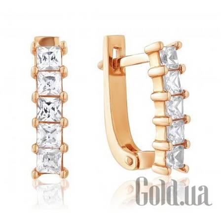 Серьги Золотые серьги с куб. циркониями