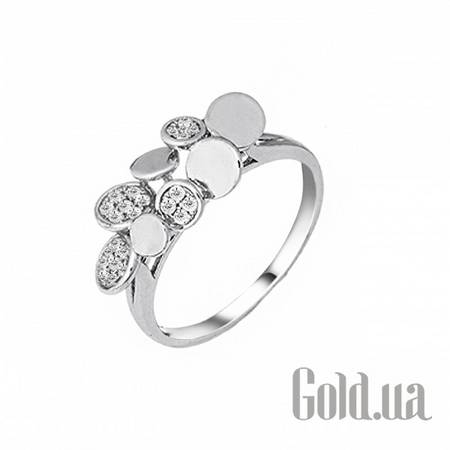 Женские кольца Женское серебряное кольцо с куб. циркониями, 18