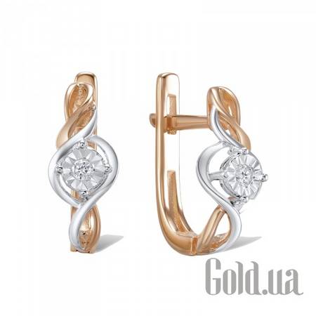 Серьги Золотые серьги с бриллиантами