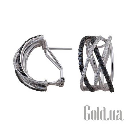 Серьги Золотые серьги с бриллиантами