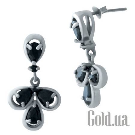Серьги с подвесками Серебряные серьги с топазами
