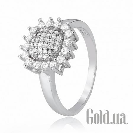 Кольцо Серебряное кольцо с куб. циркониями, 16.5