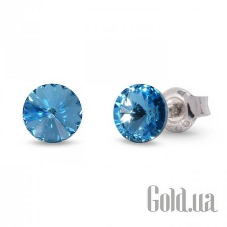 Пусеты (гвоздики) Серьги с кристаллами Swarovski