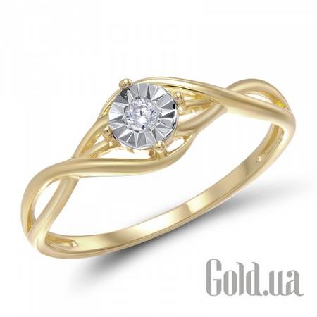 Кольцо Золотое кольцо с бриллиантом, 17