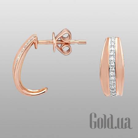 Серьги-гвоздики Золотые серьги с бриллиантами