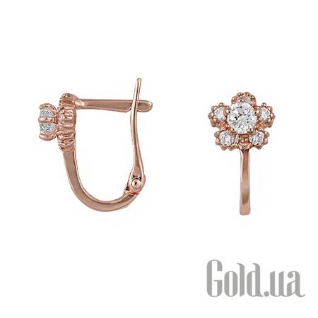 Серьги Золотые серьги с куб. циркониями