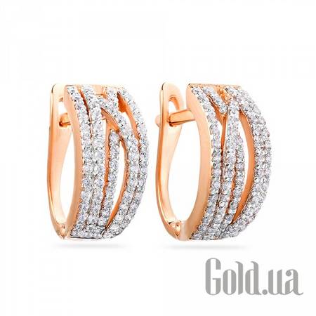 Серьги Золотые серьги с куб. циркониями