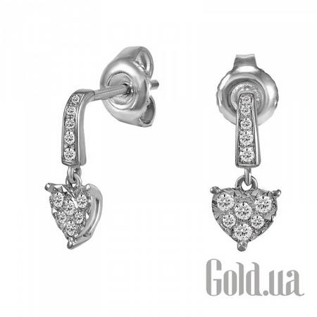 Серьги с подвесками Золотые серьги с бриллиантами