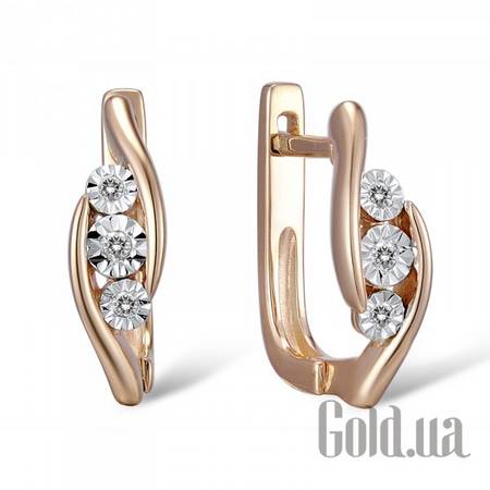 Серьги Золотые серьги с бриллиантами
