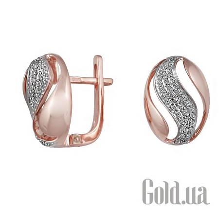 Серьги Золотые серьги с бриллиантами