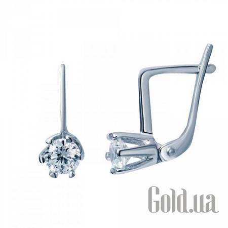 Серьги Серебряные серьги с куб. циркониями