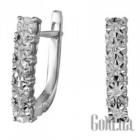 Серьги Золотые серьги с бриллиантами