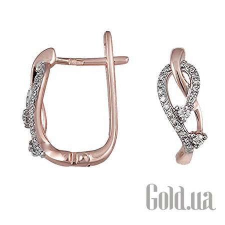 Серьги Золотые серьги с бриллиантами