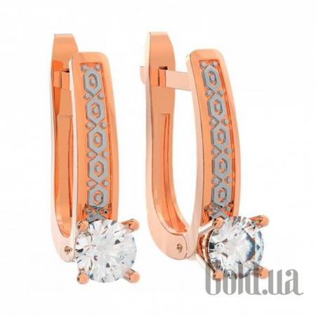 Серьги Золотые серьги с куб. циркониями