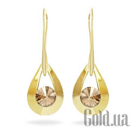 Серьги Серьги с кристаллами Swarovski в позолоте