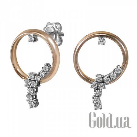 Серьги-кольца Золотые серьги с бриллиантами