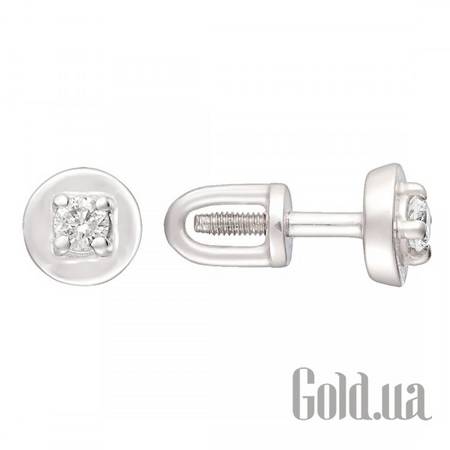 Серьги-гвоздики Золотые серьги с бриллиантами
