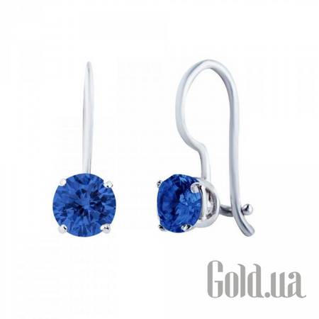 Серьги Серебряные серьги с куб. циркониями