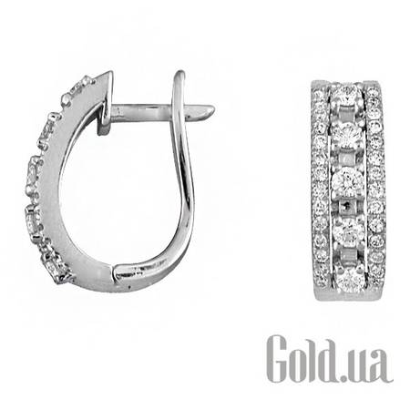 Серьги Золотые серьги с бриллиантами