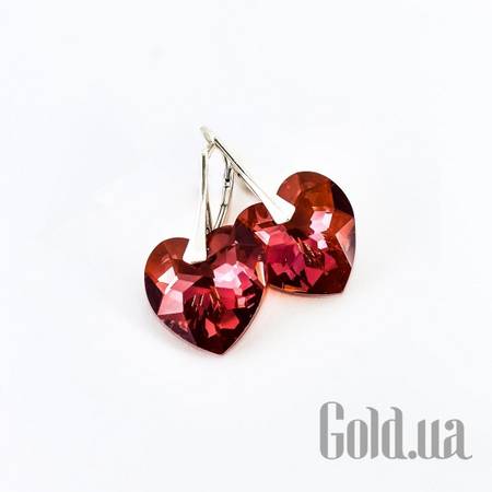 Серьги Серебряные серьги с кристаллами Swarovski