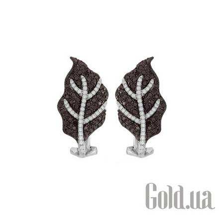 Серьги Золотые серьги с бриллиантами