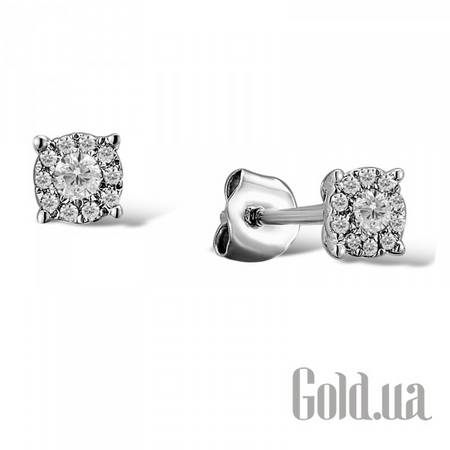 Серьги-гвоздики Золотые серьги с бриллиантами