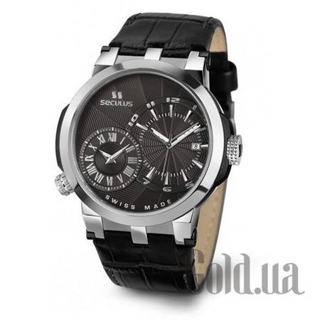 Швейцарские часы black, ss, black leather 4511.5.775/751