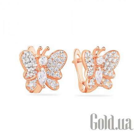 Серьги Золотые серьги с куб. циркониями