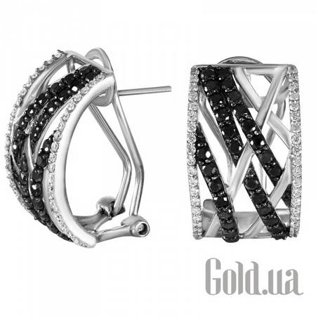 Серьги Золотые серьги с бриллиантами