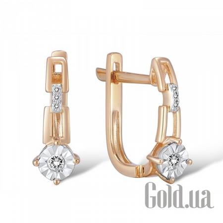 Серьги Золотые серьги с бриллиантами