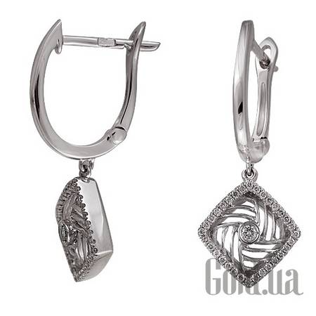 Серьги с подвесками Золотые серьги с бриллиантами