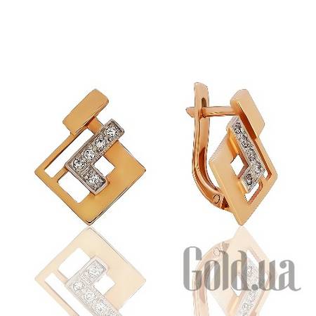 Серьги Золотые серьги с куб. циркониями