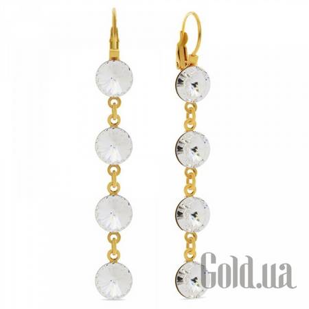 Серьги с подвесками Серьги с кристаллами Swarovski в позолоте