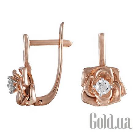 Серьги Золотые серьги с бриллиантами