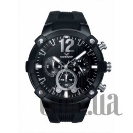 Мужские часы Black Rubber Chronograph Watch 47633-55