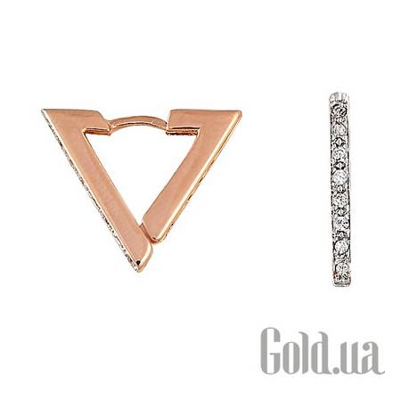 Серьги Золотые серьги с куб. циркониями