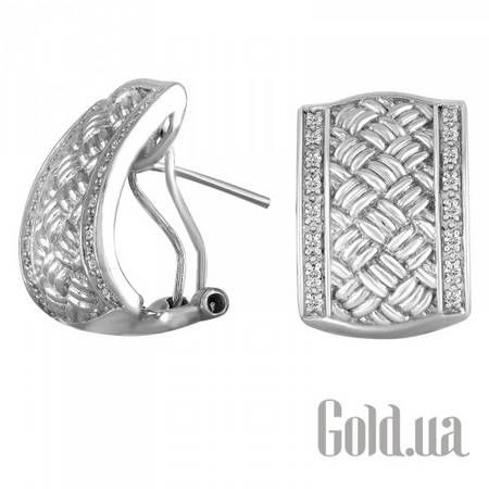 Серьги Золотые серьги с бриллиантами