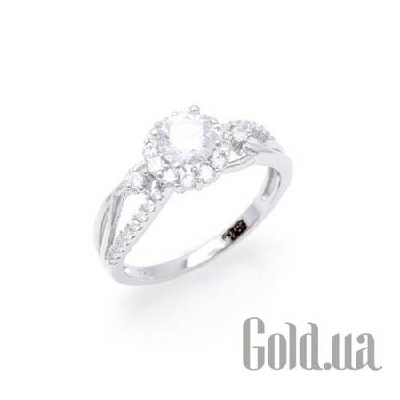 Кольцо Серебряное кольцо с куб. циркониями, 16.5
