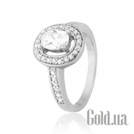 Кольцо Серебряное кольцо с  куб. циркониями, 17.5